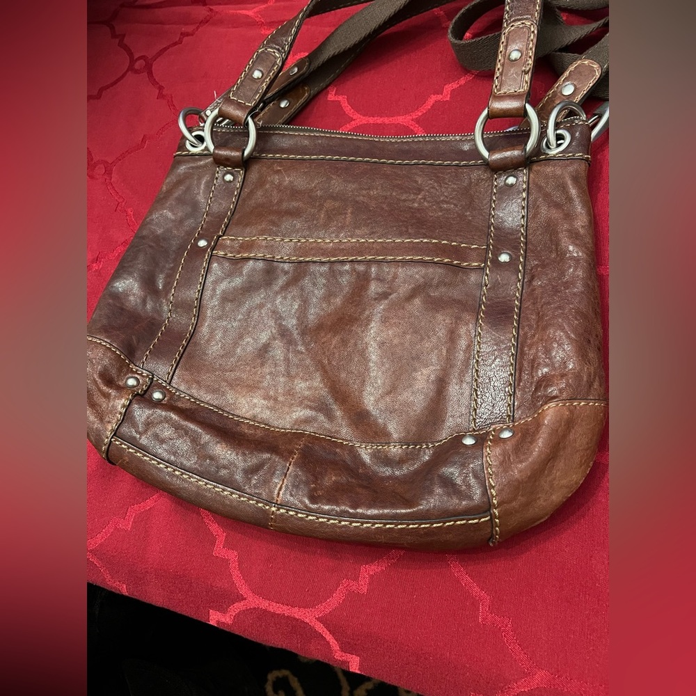 Vintage Fossil Crossbody Leather bag. - Picture 6 of 8